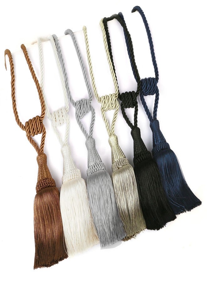 BEL AVENIR Curtain Tiebacks Handmade Holdbacks for Curtains Drape Decorative Tie Backs with Tassels(Coffee, 2 Pack) - Image 5