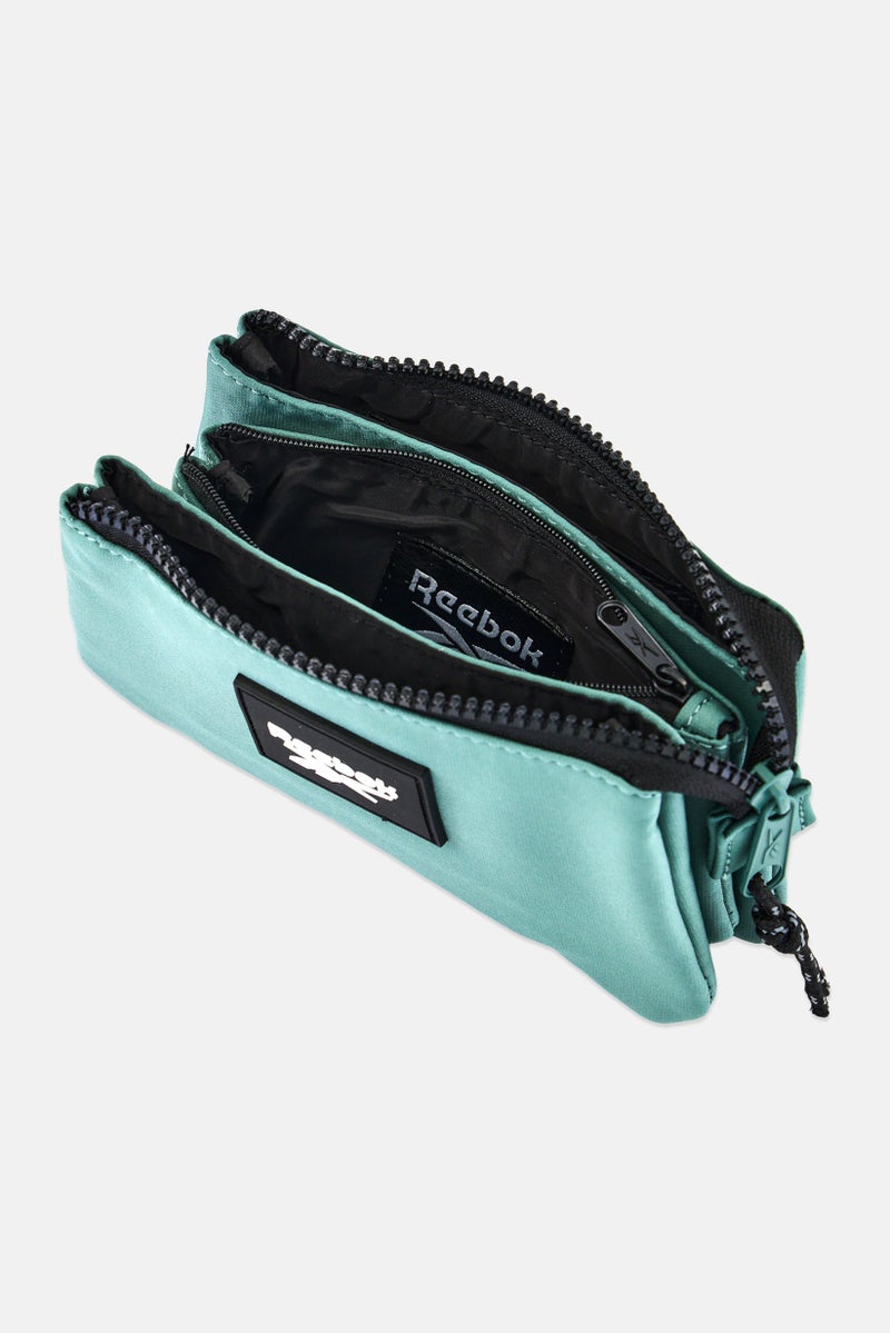 Reebok Women Brand Logo Three Compartment Toiletry Pouch, Blue - Image 2