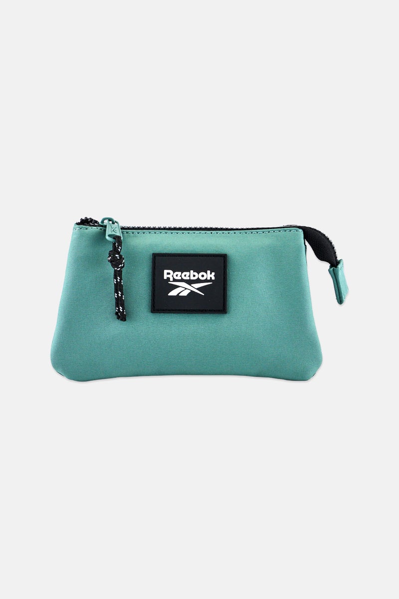 Reebok Women Brand Logo Three Compartment Toiletry Pouch, Blue - Image 1