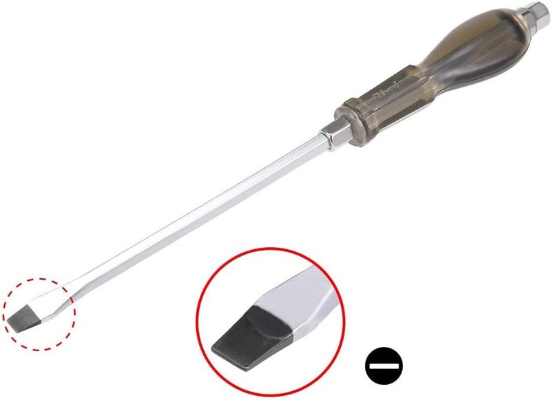Utoolmart Flat-Head Demolition Screwdriver with Striking Cap 8 Inch Slotted Impact Screwdriver Keystone Magnetic Tip Driver 1Pcs - Image 2