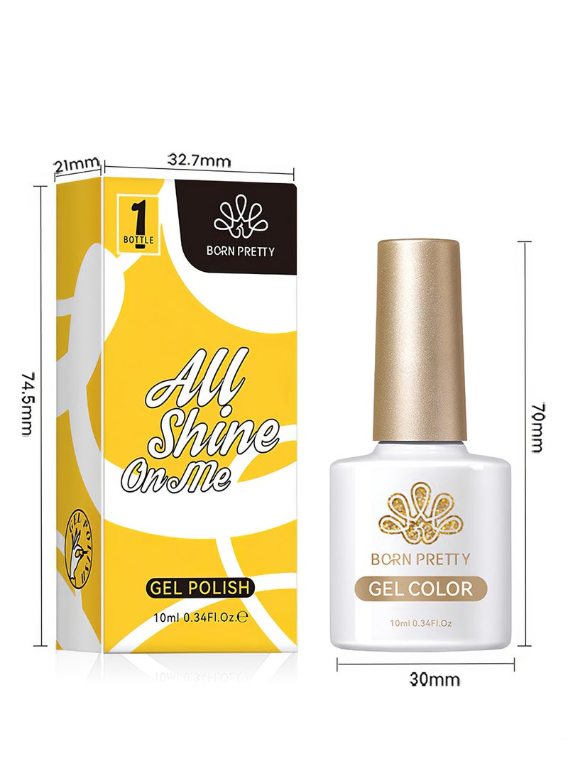 Born Pretty - Gel Polish, Gel Color, Glitter Shiny Sparkle Magic Holographic Cat Eye Gel Nail Polish, Cat Magnetic Gel Soak Off UV&LED Cured for Salon and Home DIY, Gift for Women 10ml - Image 1