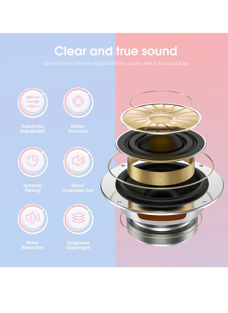 Generic - Virtual 7.1 Surround Sound Computer Earphone Sports Games Wired LED Gaming headphone with Microphone & Static RGB Backlight (Double Head Beam Design) - Image 1