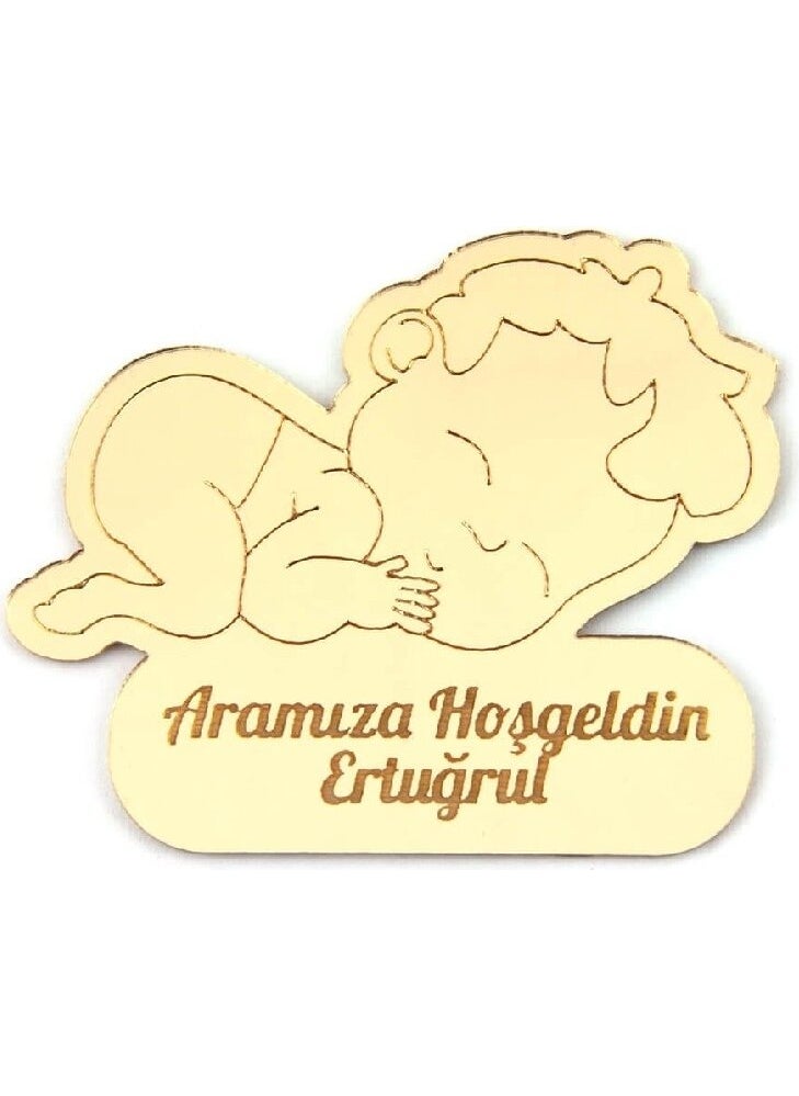İhvan Online 10 Pieces Gift Mirrored Plexiglass Magnetic Wardrobe Ornament Baby Patterned 