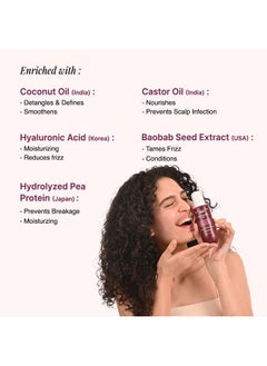 BARE ANATOMY Curl Defining Gel | For Well Defined Shiny Curls | Curl Retention & 2X Frizz Protection For 48 Hours | Coconut Oil, Hyaluronic Acid & Castor Oil | Sulphate & Paraben Free | 140 Ml  - Image 5