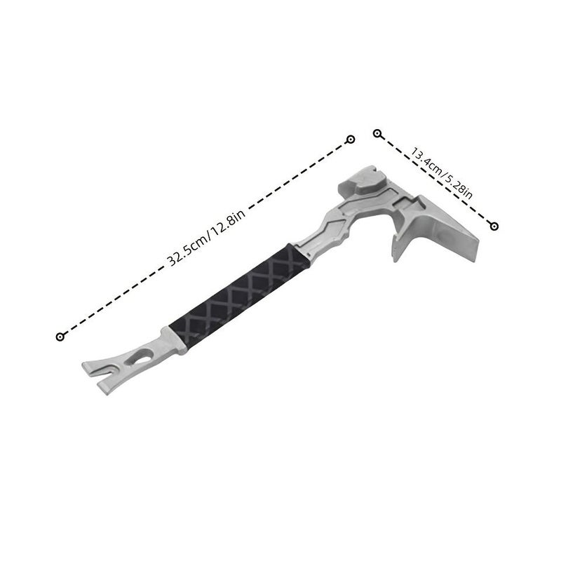 Black Silvery 15 Inch Multi Function Demolition Tool Pry Bar Hammer - Image 3