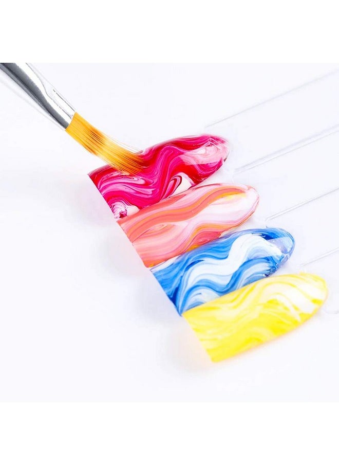 DANNEASY - 6Pcs Nail Design Brushes Ombre Nail Brush Acrylic Nail Art Brush Set Nail Pen Ombre Brush For Gel Nails Manicure Brush Nail Brushes For Nail Art Tools - Image 1