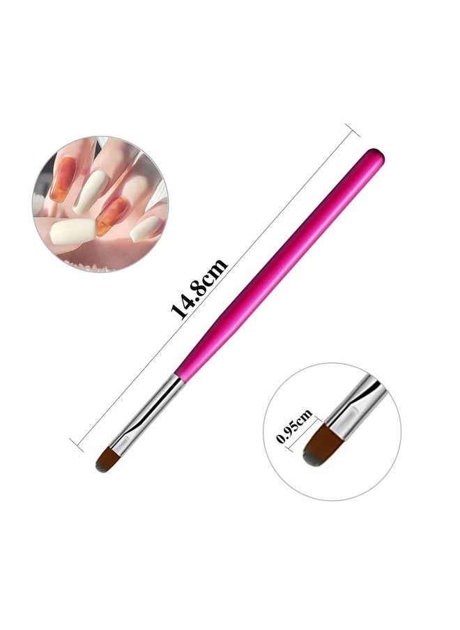 DANNEASY - 6Pcs Nail Design Brushes Ombre Nail Brush Acrylic Nail Art Brush Set Nail Pen Ombre Brush For Gel Nails Manicure Brush Nail Brushes For Nail Art Tools - Image 1