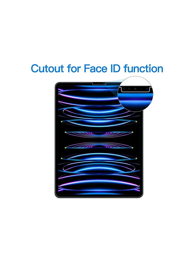 Jetech Screen Protector for iPad Pro 12.9 Inch 2022/2021/2020/2018 (6th/5th/4th/3rd) Model, Edge to Edge Liquid Retina Display, Face ID Compatible, Tempered Glass Film - Image 2