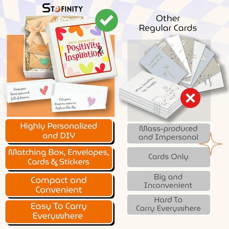 STOFINITY Positive Affirmation Cards For Women Men - Inspirational Cards With Envelopes, Mini Encouragement Cards, Motivational Cards Notes, Employee Appreciation Cards Gratitude Gifts For Coworkers - Image 5