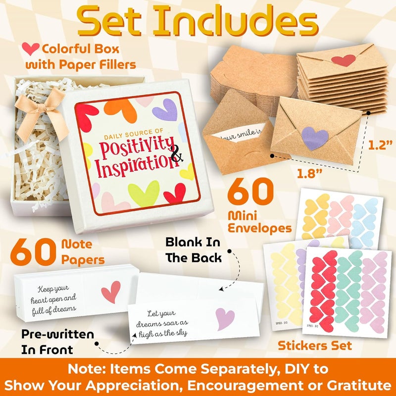 STOFINITY Positive Affirmation Cards For Women Men - Inspirational Cards With Envelopes, Mini Encouragement Cards, Motivational Cards Notes, Employee Appreciation Cards Gratitude Gifts For Coworkers - Image 2