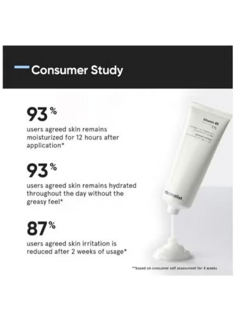 منيماليست جيل MINIMALIST الخالي من الزيوت بفيتامين B5 10% – مرطب خفيف للبشرة الدهنية والمعرضة لحب الشباب – تركيبة unisex غير لاصقة وخالية من العطور - Image 4