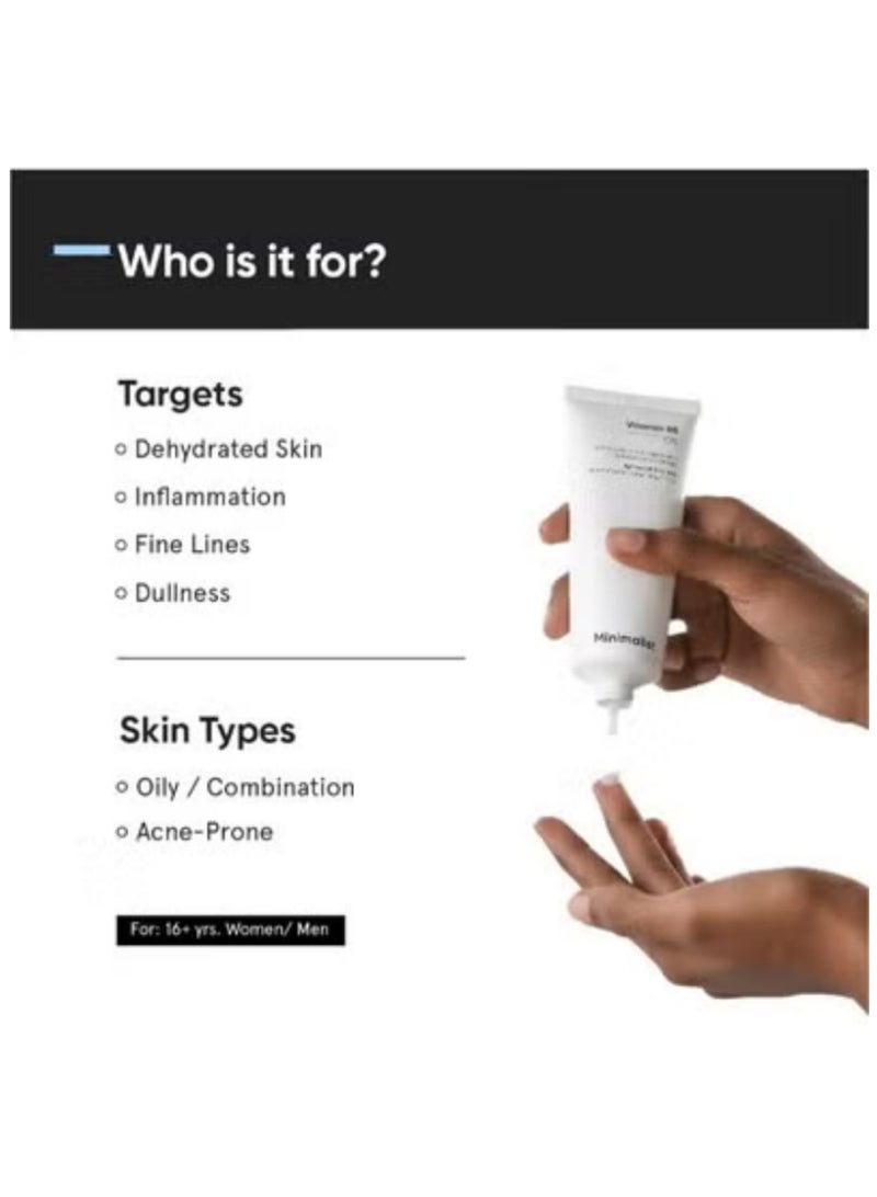 منيماليست جيل MINIMALIST الخالي من الزيوت بفيتامين B5 10% – مرطب خفيف للبشرة الدهنية والمعرضة لحب الشباب – تركيبة unisex غير لاصقة وخالية من العطور - Image 2