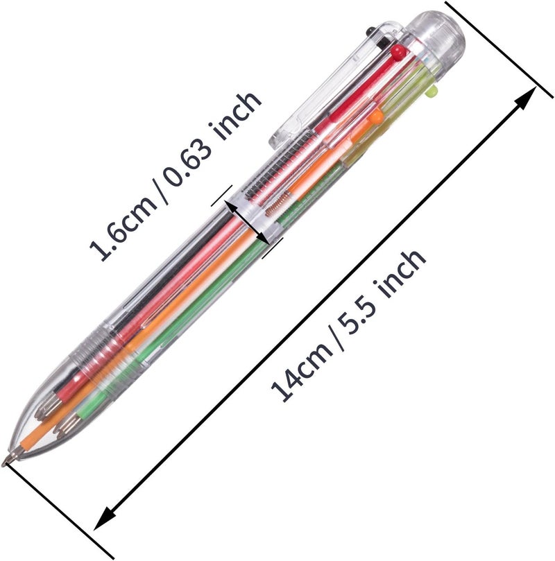 favide 22 Pack 0.5mm 6-in-1 Multicolor Ballpoint Pen,6-Color Retractable Ballpoint Pens for Office School Supplies Students Children Gift,Kids Party Favors - Image 2