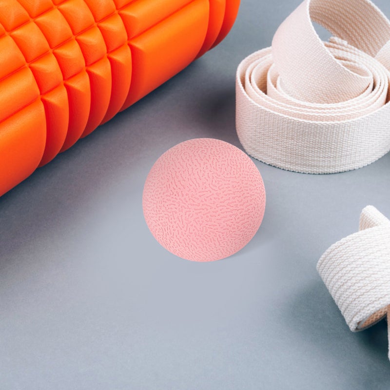 🏋️ أداة تدليك كرة مدمجة لاستشفاء العضلات للاستخدام المنزلي اللياقة البدنية لون وردي حجم ٧ ٧ ٧ سم استرخاء العضلات مجموعة واحدة - Image 4