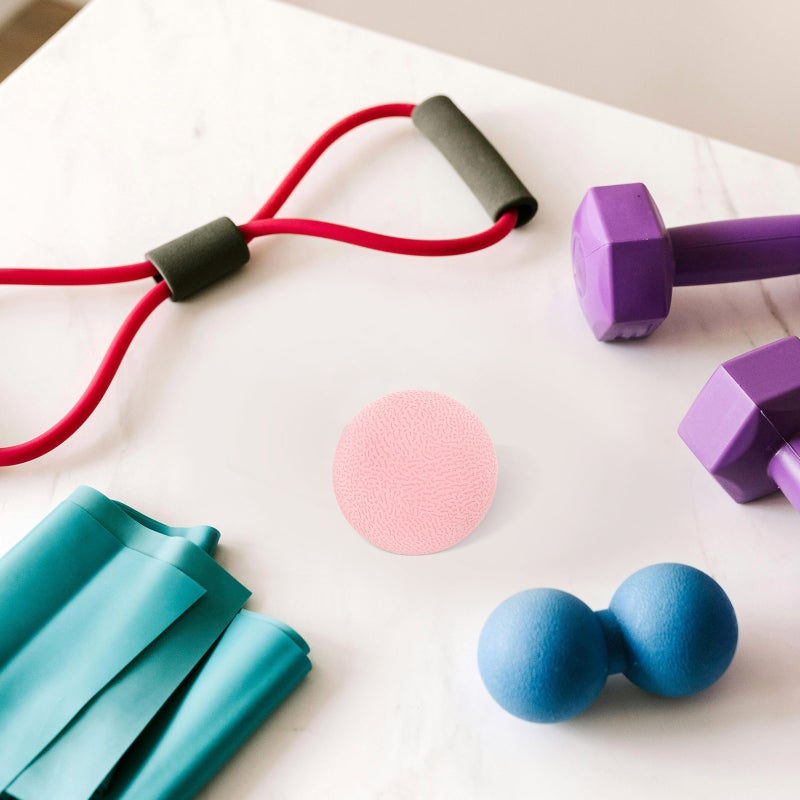🏋️ أداة تدليك كرة مدمجة لاستشفاء العضلات للاستخدام المنزلي اللياقة البدنية لون وردي حجم ٧ ٧ ٧ سم استرخاء العضلات مجموعة واحدة - Image 5