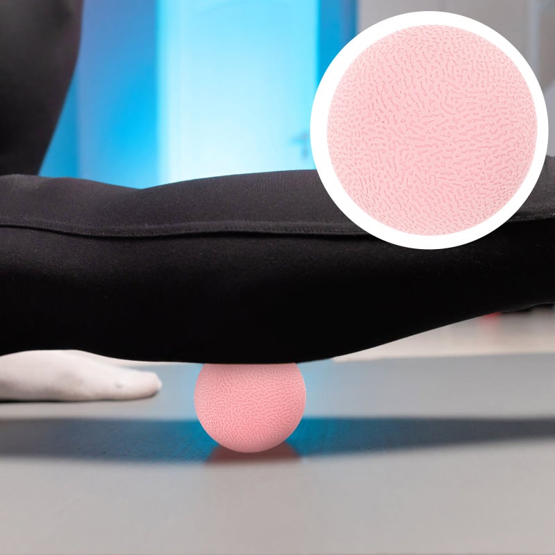🏋️ أداة تدليك كرة مدمجة لاستشفاء العضلات للاستخدام المنزلي اللياقة البدنية لون وردي حجم ٧ ٧ ٧ سم استرخاء العضلات مجموعة واحدة - Image 1