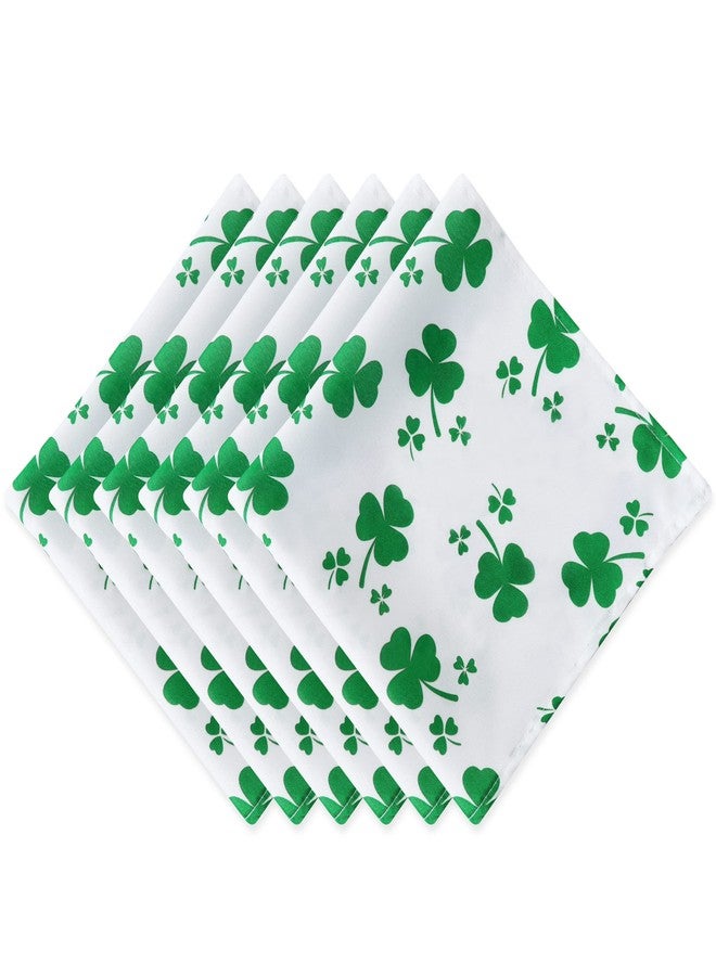 LUSHVIDA St.Patrick's Day Checkered Napkin Set, 20x20 Inch, 6 Pieces, Shamrock - Image 1