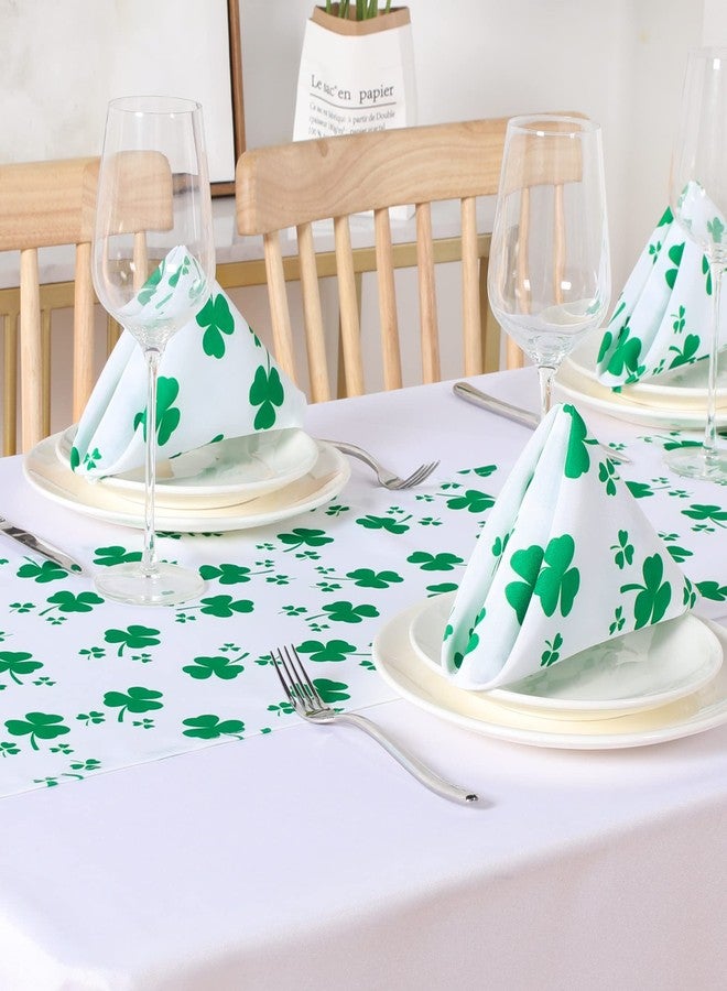 LUSHVIDA St.Patrick's Day Checkered Napkin Set, 20x20 Inch, 6 Pieces, Shamrock - Image 5