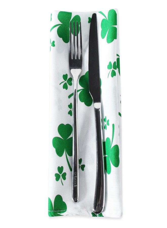 LUSHVIDA St.Patrick's Day Checkered Napkin Set, 20x20 Inch, 6 Pieces, Shamrock - Image 3
