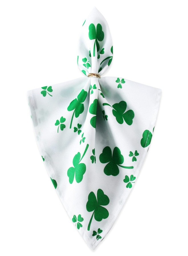 LUSHVIDA St.Patrick's Day Checkered Napkin Set, 20x20 Inch, 6 Pieces, Shamrock - Image 4