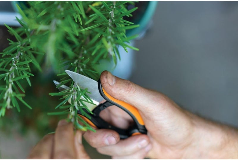 Fiskars Herb Garden Scissors, 5" Garden Shears, Handheld Herb Snips with Sheath and SoftGrip Handle, Dishwasher Safe - Image 2