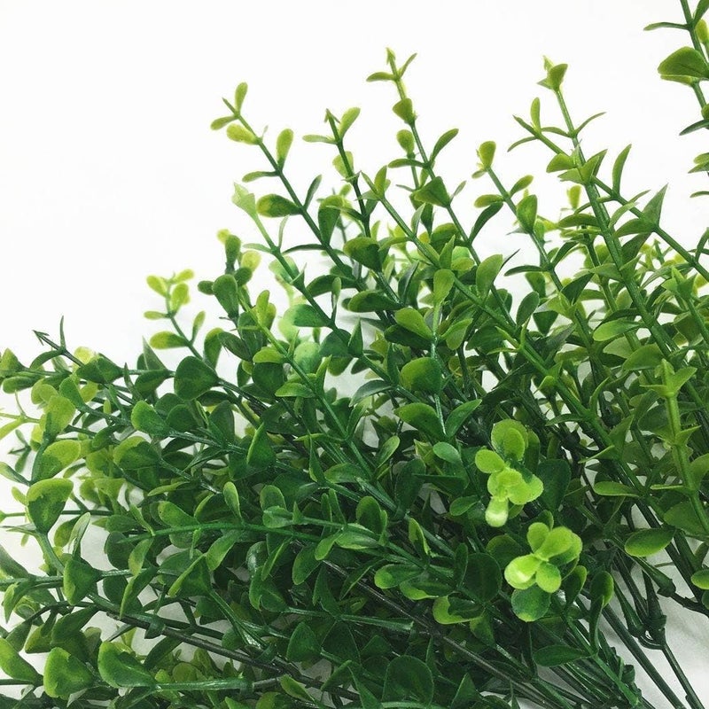 LOVENIMEN Artificial Shrubs, Plastic Plants Eucalyptus Leaves Greenery Grass Simulation Fake Bushes Outdoor Indoor Home Garden Verandah Kitchen Parterre Table Centerpieces Arrangements Decoration 8pcs - Image 3