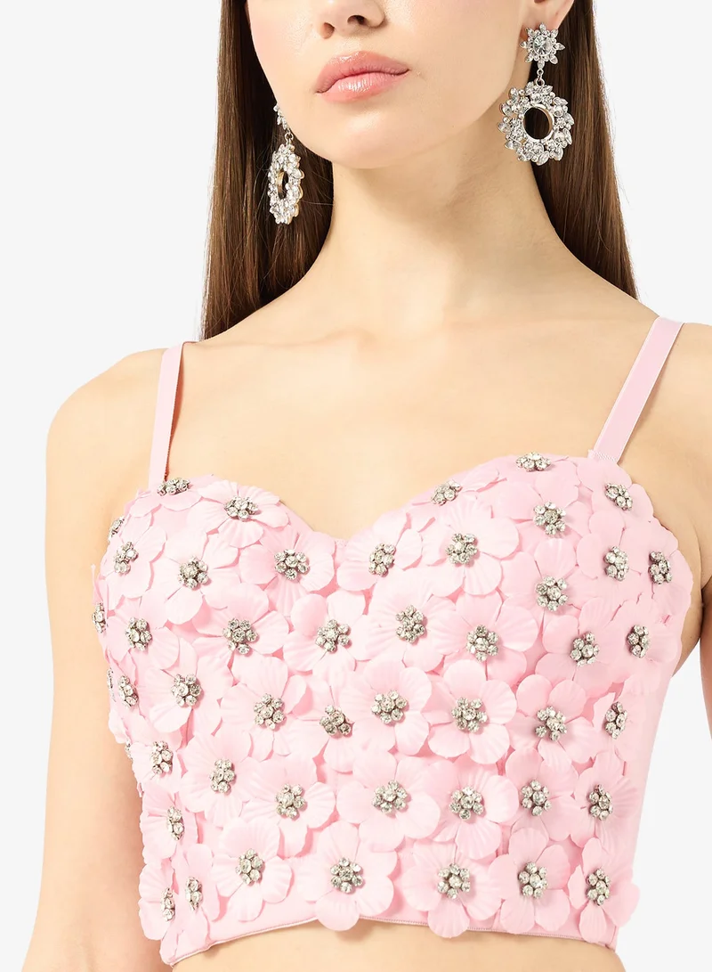 Ella  Corset With 3D Floral Detail for Women | Best Price UAE