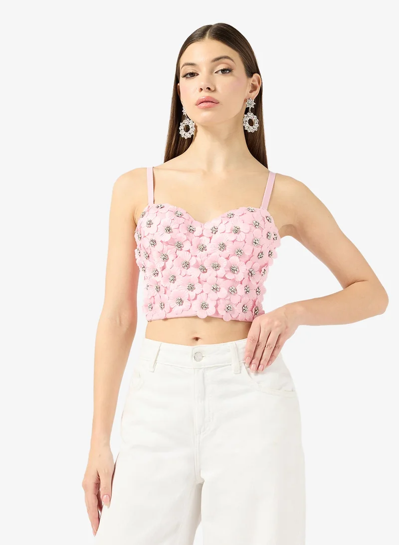 ELLA Corset With 3D Floral Detail