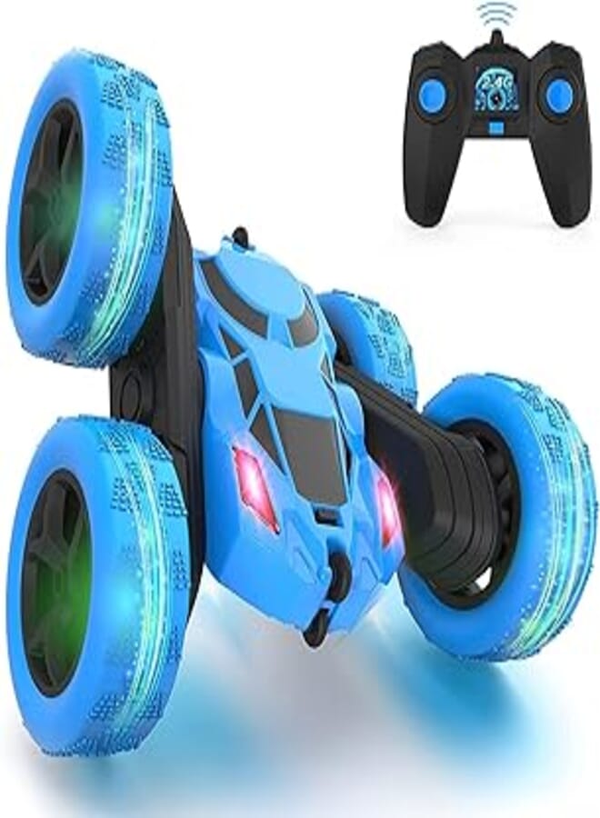 Swift RC Car Toys Remote Control | Stunt Car for 3-12 Year-Old Boys | RC Cars 360 Degree Flips Double Sided Rotating 4WD 2.4Ghz Outdoor Toys Car for Kids Birthday Gifts- Assorted Colors