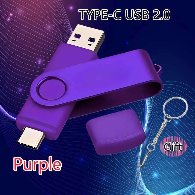 ذاكرة فلاش USB نوع C سعة 256 ميجابايت حمراء متوافقة مع أجهزة الكمبيوتر المحمولة والمكتبية والهواتف الذكية لتوسيع تخزين البيانات والصور والفيديو والموسيقى هدية تجارية - Image 2