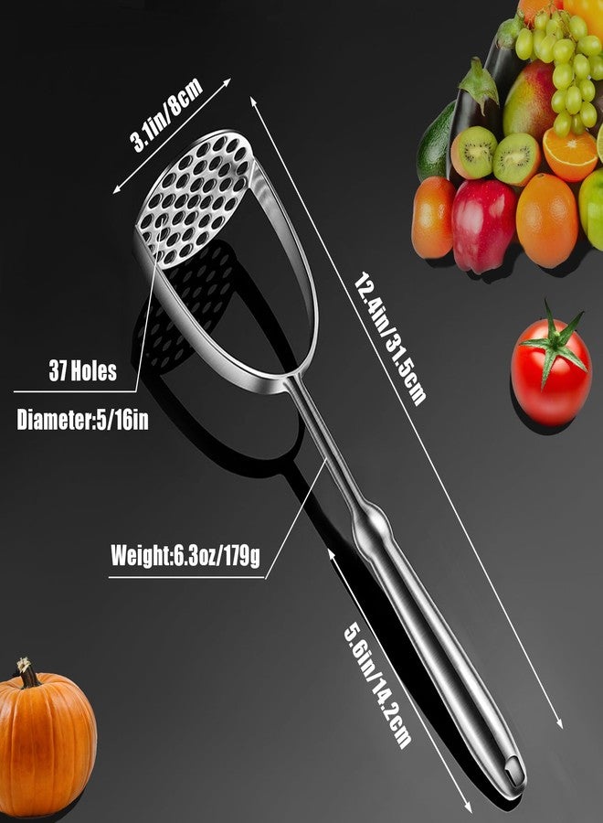 LifHap Potato Masher,Stainless Steel Mashed Potatoes Masher with Long Handle for Beans,Avocado,Fruit,Vegetables.One Piece Construction Heavy Duty Masher Kitchen Tool - Image 4