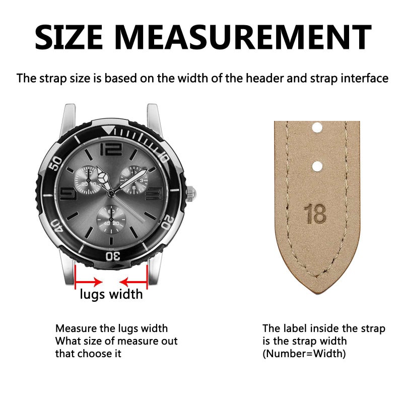 BISONSTRAP Elegant Leather Watch Straps, Quick Release, Watch Bands for Women and Men, 14mm, Black (Gold Buckle) - Image 5