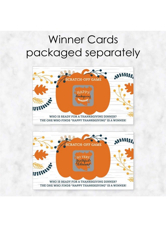 Big Dot of Happiness Big Dot of Happiness Happy Thanksgiving - Fall Harvest Party Game Scratch Off Cards - 22 Count  - Image 4