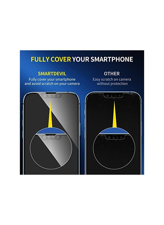 SmartDevil Screen Protector For Iphone 14 And Iphone 13/13 Pro【Full Coverage】【Case Friendly】Tempered Glass Film With Installation Tool, High Definition,9H Hardness Shockproof, Anti-Scratch -2 Pack  - Image 3