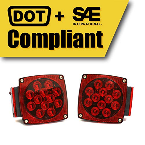 MAXXHAUL 70460 12V LED Trailer Tail Lights (Turn/Stop/Signal-Left/Right-DOT Compliant) - Image 1