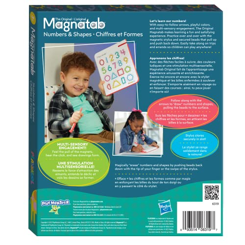 Playskool Magnatab — Numbers and Shapes — Magnetic Board Toy Letter Tracing for Toddlers Learning and Sensory Drawing — for Kids Ages 3 and Up - Image 3
