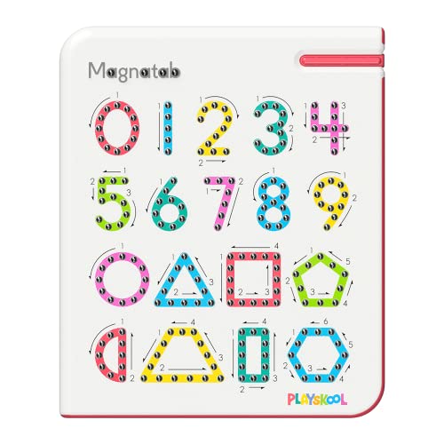 Playskool Magnatab — Numbers and Shapes — Magnetic Board Toy Letter Tracing for Toddlers Learning and Sensory Drawing — for Kids Ages 3 and Up - Image 1