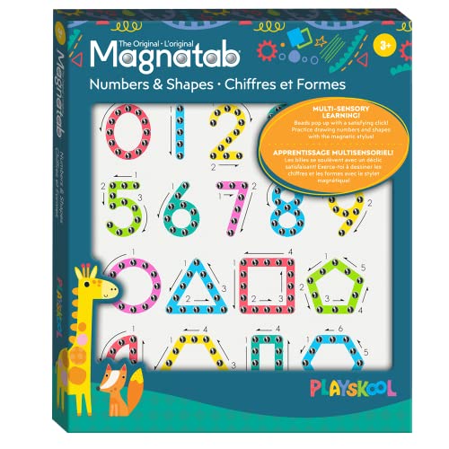 Playskool Magnatab — Numbers and Shapes — Magnetic Board Toy Letter Tracing for Toddlers Learning and Sensory Drawing — for Kids Ages 3 and Up - Image 2
