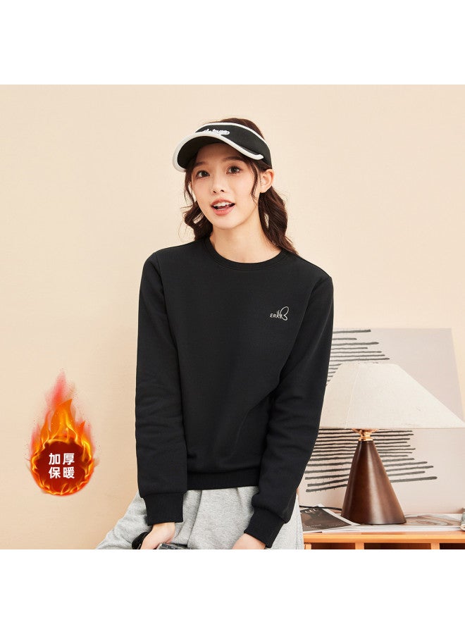 ERKE Autumn Warm Fleece Women'S Hoodie Pullover Thickened Women'S Sports Sweatshirt - Image 2