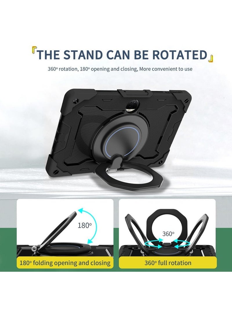 General Case Compatible with Honor Pad 9 12.1 inch, Shockproof Case with Pencil Holder, Rotating Large Ring Hanging Kickstand for Kids, Multi-Angle Bracket Cover for Honor Pad 9  - Image 5