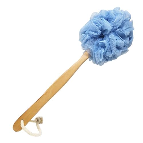 RASDDER Loofah with Handle, Loofah on a Stick, Shower Sponge with Handle, Bath Brush, Shower Brush for Body, Back Scrubber for Shower, PE Soft Mesh Luffa for Men and Women - Image 1