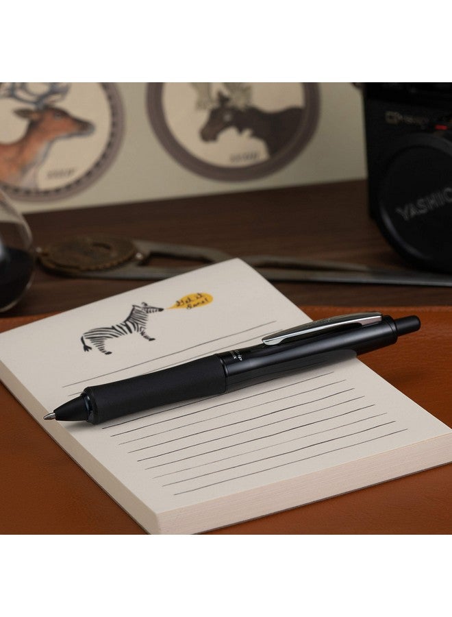 بايلوت قلم حبر جاف قابل لإعادة التعبئة والسحب من Dr. Grip Fullblack، متوسط الرأس، حبر أسود، عبوة من 3 قطع (14634) - Image 4