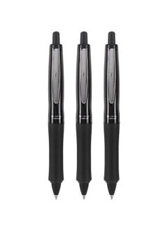 PILOT Dr. Grip Fullblack Refillable & Retractable Ballpoint Pen, Medium Point, Black Ink, 3-Pack (14634)  - Image 1