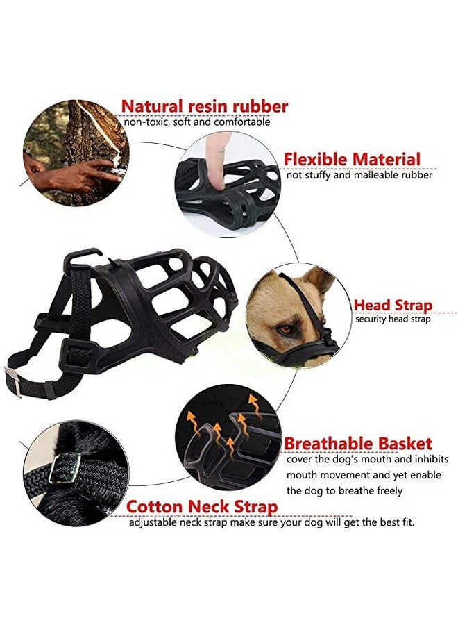 Breathable Basket Muzzles - Barking And Chewing Safety Guard For Aggressive Dogs (Red) - X-Large - Image 2