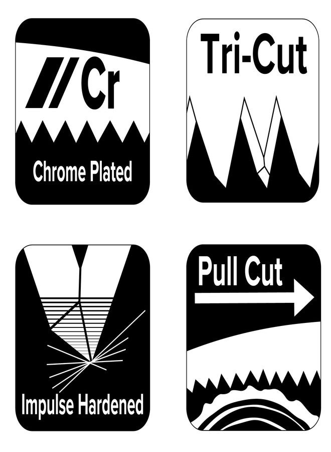 جيمسون طقم منشار يدوي ثلاثي القطع من جيمسون HS-16TE-WH Barracuda™، شفرة مقاس 16 بوصة ومقبض خشبي، قطع فعال ونظيف - Image 3