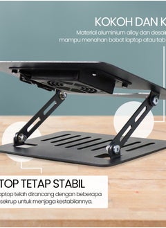 YL-902 Desk Adjustable Tablet & Laptop Holder Aluminum Alloy Anti-Slip Foldable Laptop Riser Stand - Silver - pzsku/Z1360AF29BE1E2485A192Z/45/_/1736163601/3b421364-2ef5-46a9-9192-aa60a8efd9cf