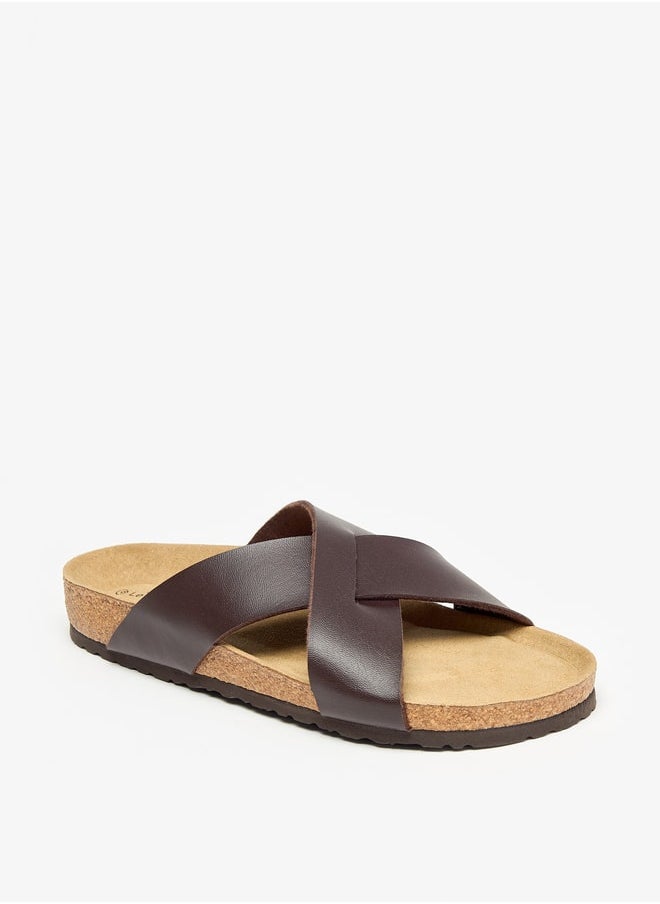 Le Confort Men Cross Strap Slip-On Sandals  - Image 1