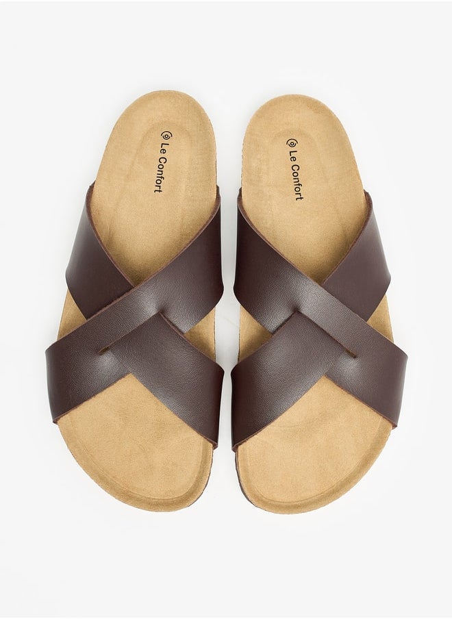 Le Confort Men Cross Strap Slip-On Sandals  - Image 2