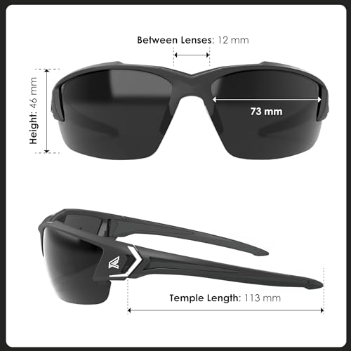 EDGE Khor G2 ANSI Z87 Safety Glasses for Men: Shatter Resistant, Anti-Slip Frames, Nylon Lenses, Tinted Z87 Sunglasses for Men - Image 5