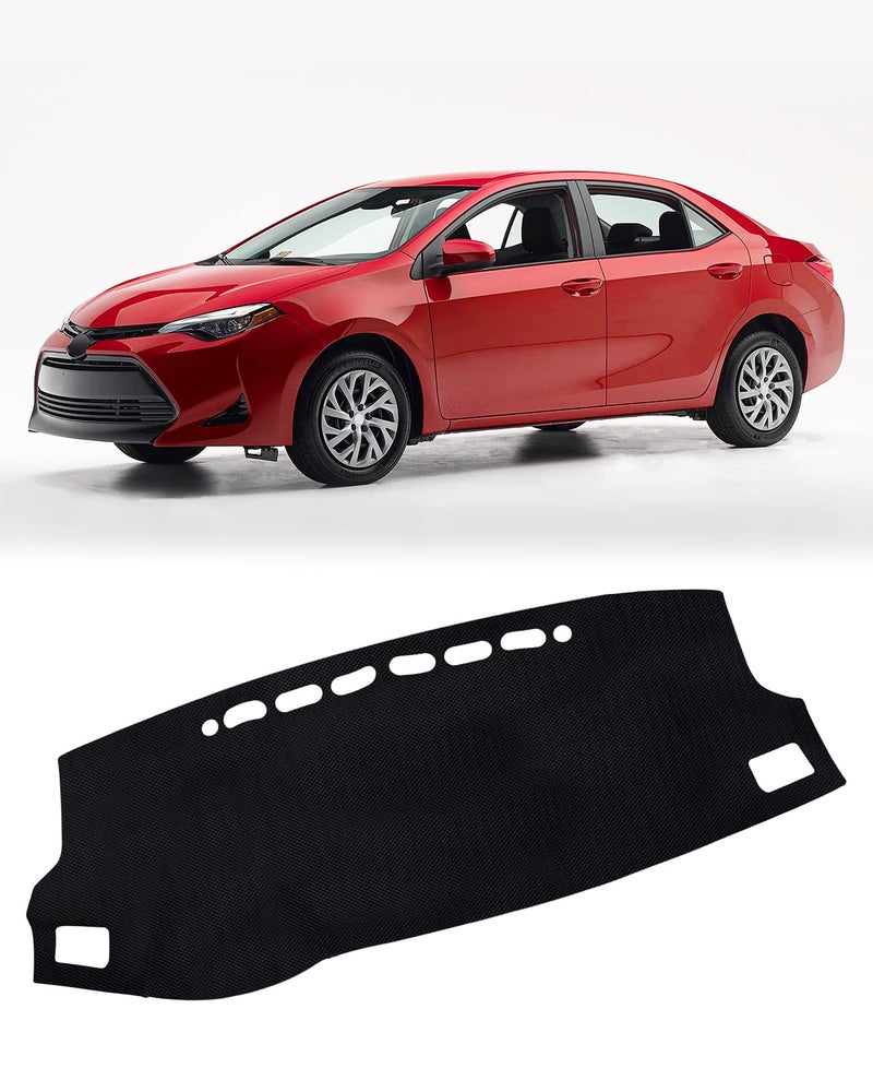 FIILINES Dash Cover for 20142018 Toyota Corolla Accessories Dashboard Cover Mat No Glare Sunshade AntiSlip Pad Protector Black
